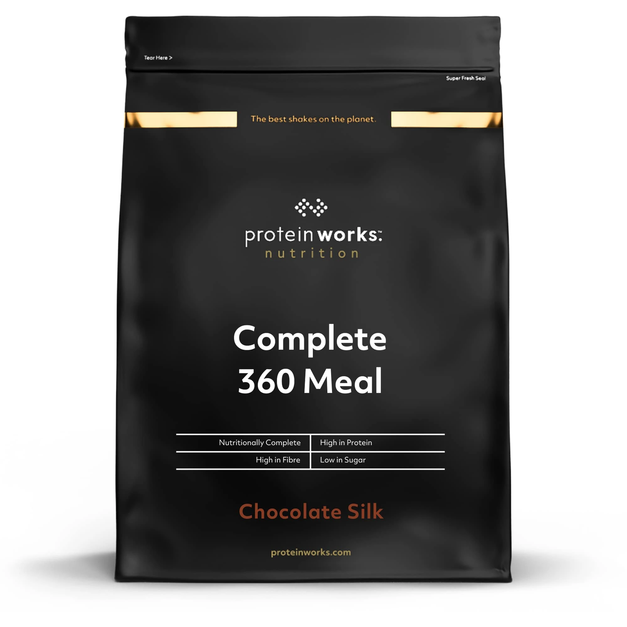 Protein Works - Complete 360 Meal, Award-Winning Meal Replacement, High Protein, 159 Health Benefits, Premium Ingredients, Essential Vitamins & Minerals, Double Milk Chocolate, 10 Meals, 1kg