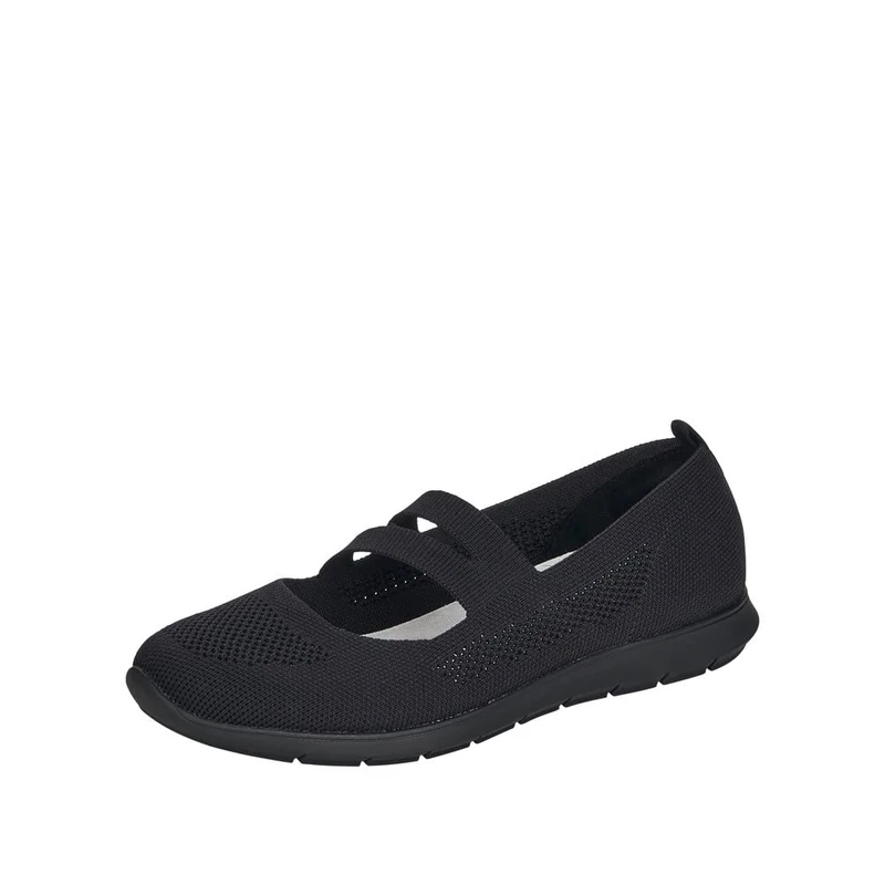 Remonte Women's R7102 Ballet Flat, Black (Black 01), 3.5 UK