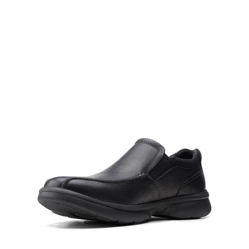 Clarks Men's Bradley Step Loafer, Black Tumbled, 6.5 UK
