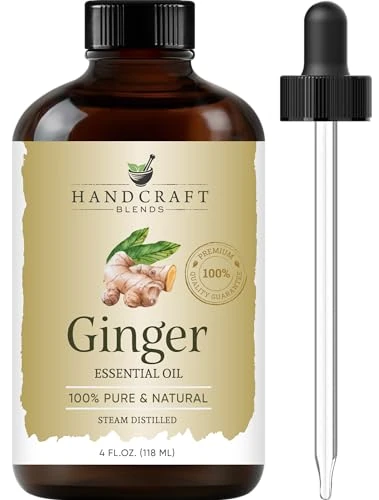 Handcraft Blends Ginger Essential Oil - Huge 118 ml - 100% Pure and Natural - Premium Grade with Glass Dropper