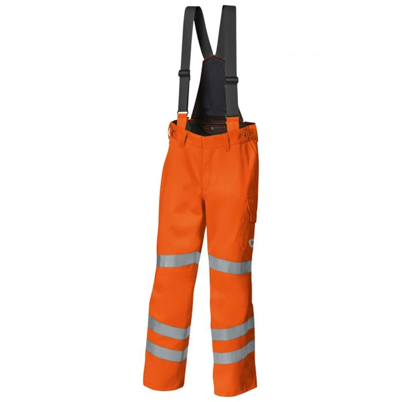BP 2232-881-85-2XLn Weatherproof Trousers, Zip-in Back with Extra Wide, Removable Straps, 350.00 g/m², Warning Orange, 2XLn