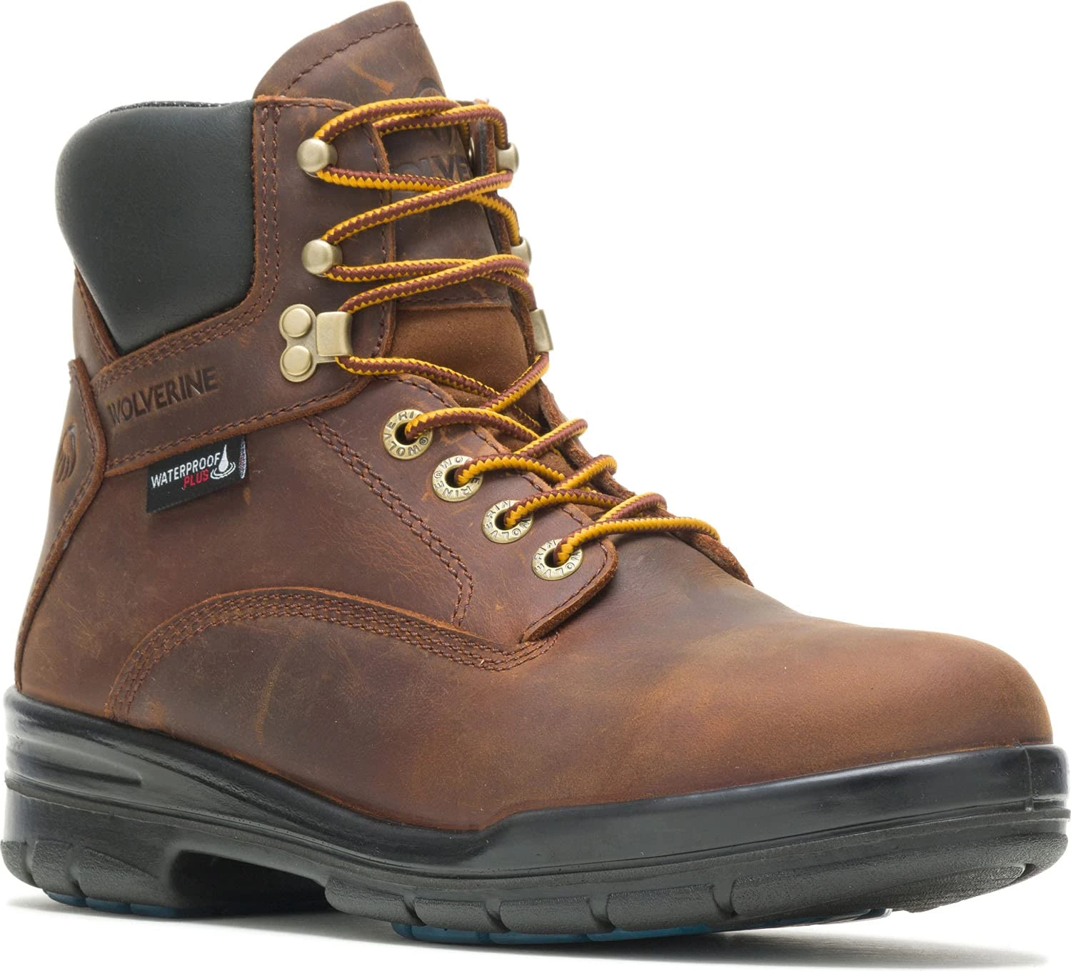 Wolverine Men's DuraShocks SR 6" ST WP Construction Boot, Dark Brown, 13 X-Wide
