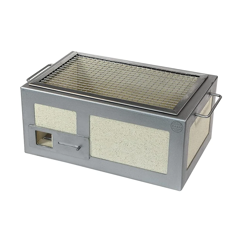 Kasai Japanese Grills | Small Kasai Konro Grill | Hibachi Grill | Japanese Charcoal Barbecue | British Made | Stainless Steel Frame