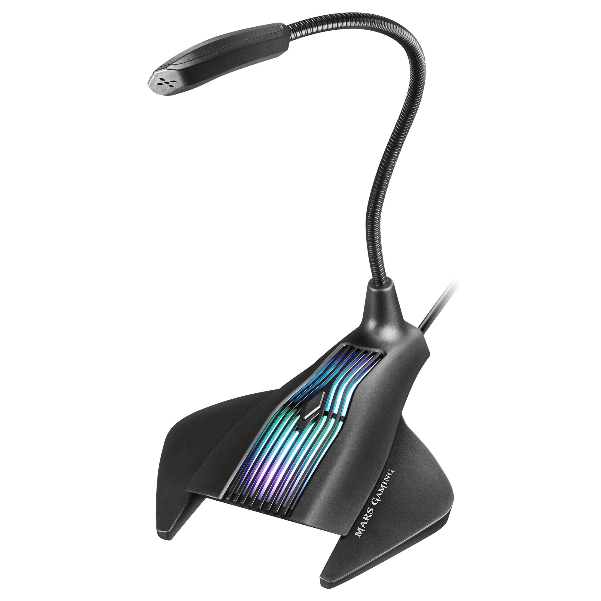 Mars Gaming MMIC, USB Gaming Microphone RGB, Mute, Flexible, Win/Mac/PS4, Black