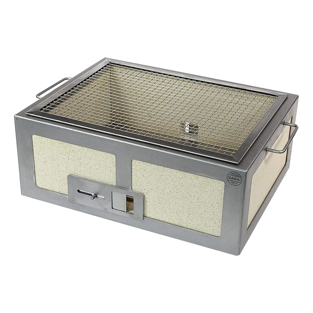 Kasai Japanese Grills | Medium Kasai Grill | Hibachi Grill | Japanese Charcoal Barbecue | British Made | Stainless Steel Frame