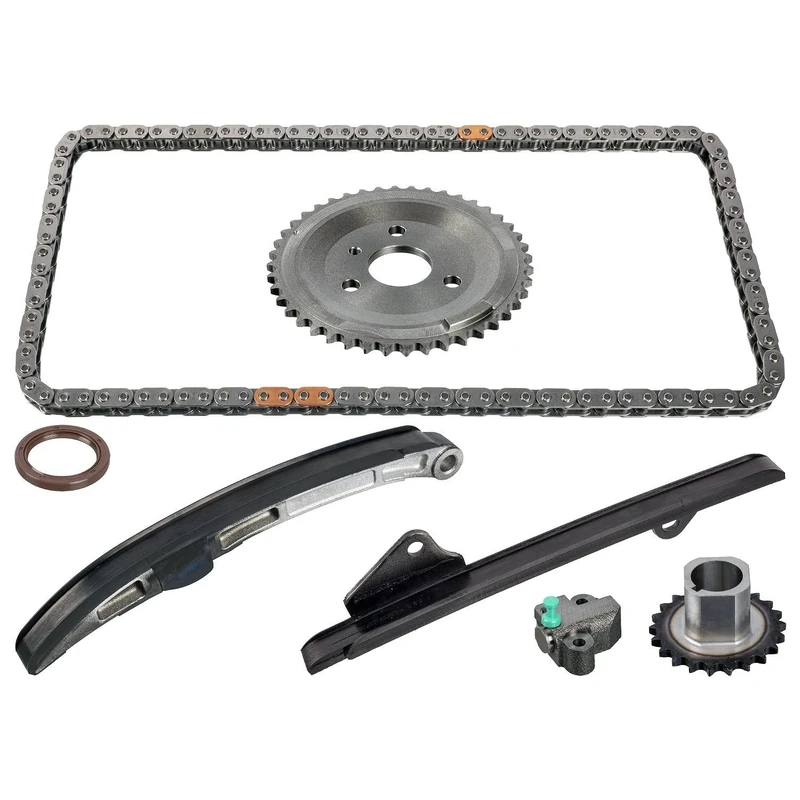 Febi Bilstein 108731 Timing Chain Set for Camshaft, with Slide Rails and Chain Tensioner, 1 Piece
