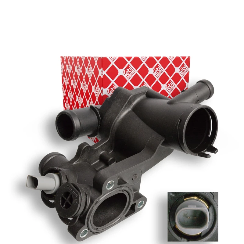 febi bilstein 109147 Thermostat with housing, seal and temperature switch , 1 piece