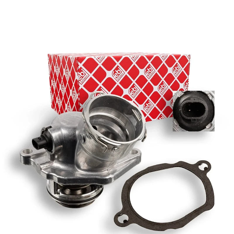 Febi Bilstein 108755 Thermostat with housing, seal and temperature switch , 1 piece