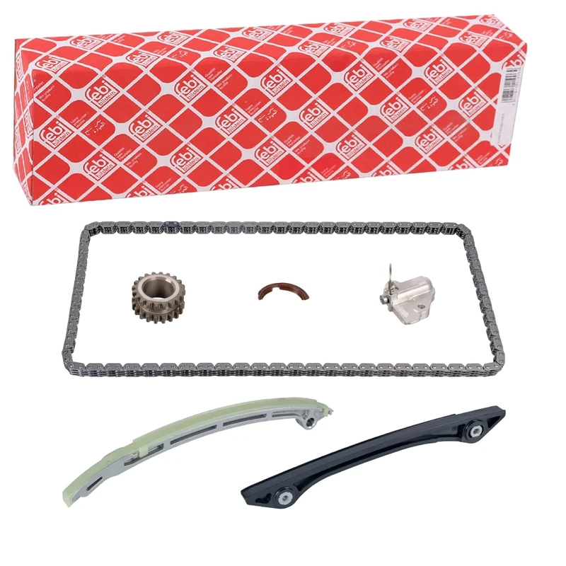 Febi Bilstein 109729 timing chain set for camshaft, with sliding rails and chain tensioner, 1 piece