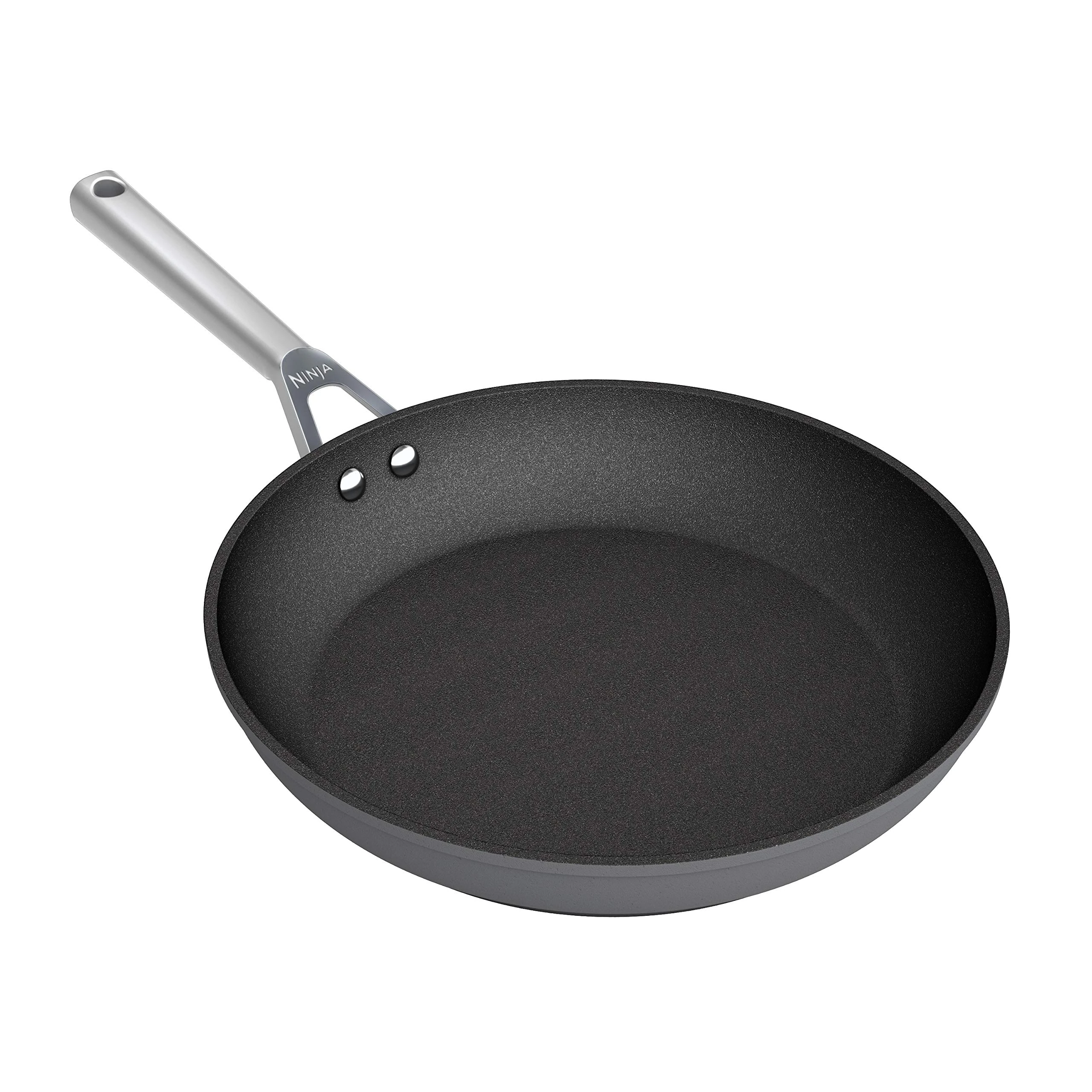Ninja ZEROSTICK Premium Cookware 24cm Frying Pan, Long Lasting, Non-Stick Hard Anodised Aluminium, Induction Compatible, Oven Safe to 260°C, Cast Stainless Steel Handle, Grey C30024UK