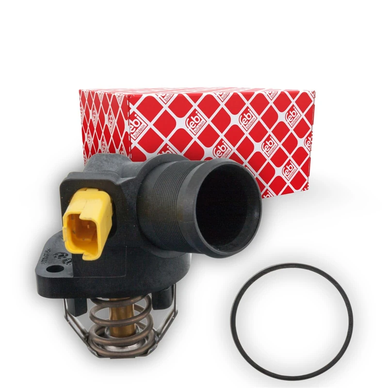 febi bilstein 170586 Thermostat with housing, seal and temperature switch , 1 piece