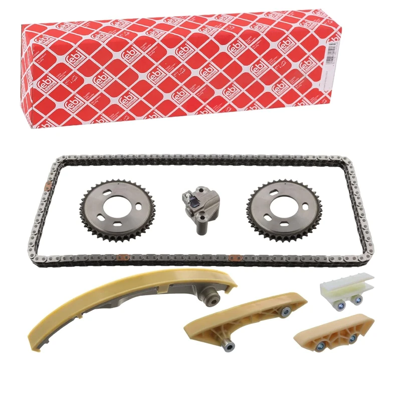 Febi Bilstein 170970 Timing Chain Set for Camshaft, with Slide Rails and Chain Tensioner, 1 Piece