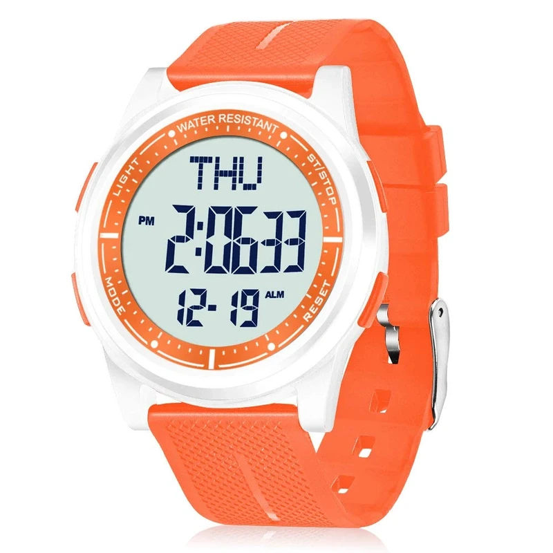 WIFORT Women Digital Sports Watch - 5ATM Waterproof Orange