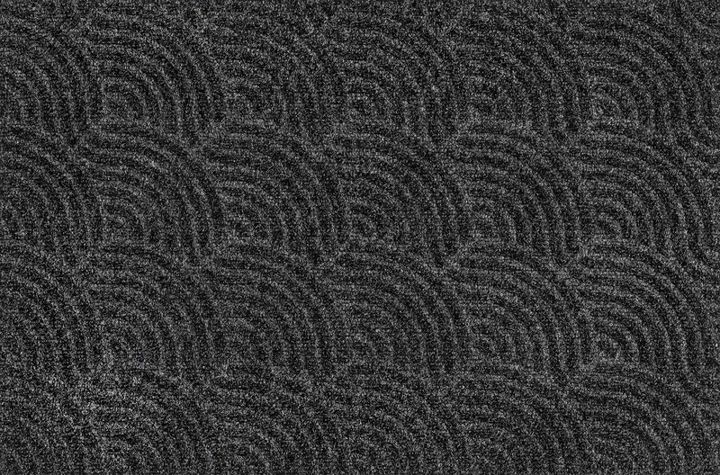 DUNE Waves, inside and outside, washable, polyester, 50% polypropylene, dark grey, 60 x 90 cm