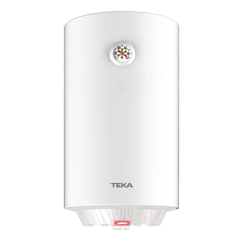 Teka EWH 50 C – Electric Thermo Flask, Capacity 50 L, Vertical Installation, with Thermometer and Safety Valve, Vertical Electric Thermo, White