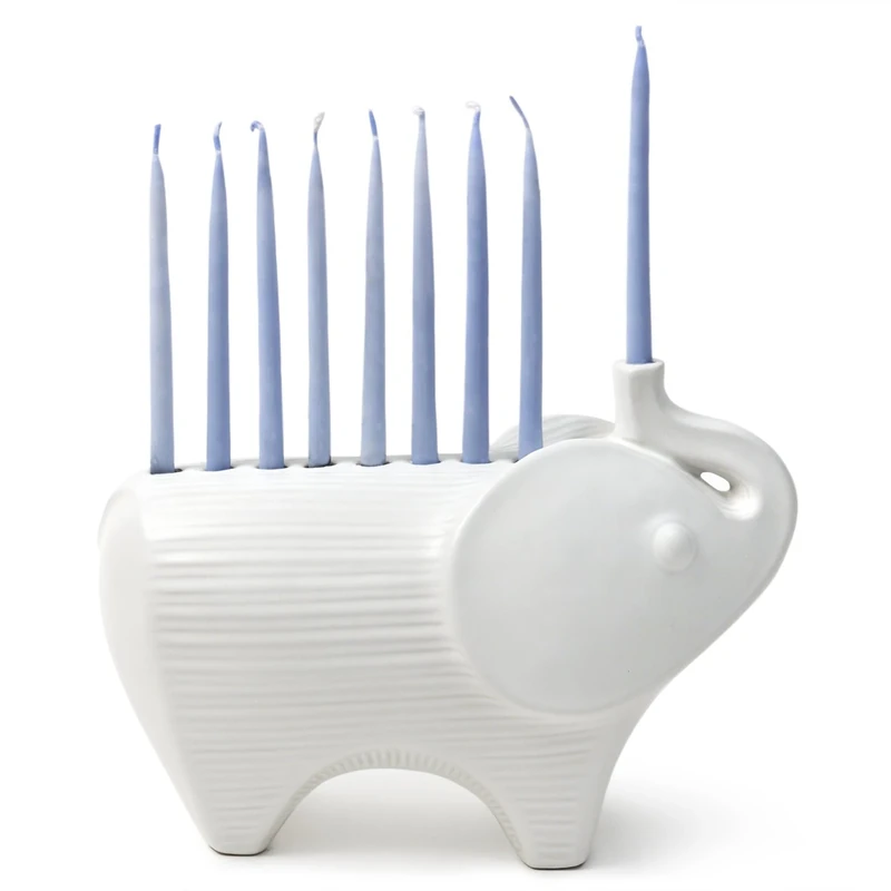 Jonathan Adler Elephant Menorah, One Size, White