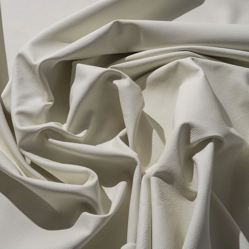 IPEA Genuine Leather Cutouts in and Sizes - Hammered Surface Pieces Leather, Milk White, Half Coat of Approximately 2.2 sqm - Image 1