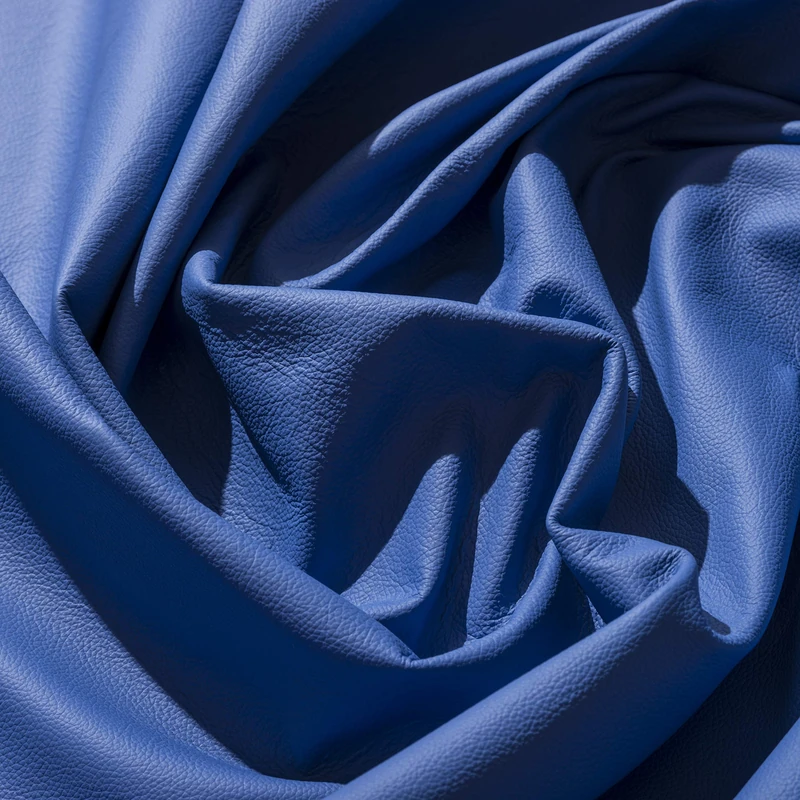 IPEA Genuine Leather Cutouts in and Sizes - Hammered Surface Pieces Leather, Classic Blue, Half Coat of Approximately 2.2 sqm