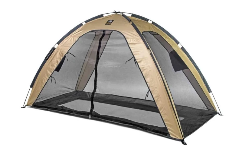 DERYAN Bedtent - 200x90cm - Gold - < 1mm Mosquito Net - Protects Your Sleeping Child Against Mosquitoes and Insects - Including Carrying Bag