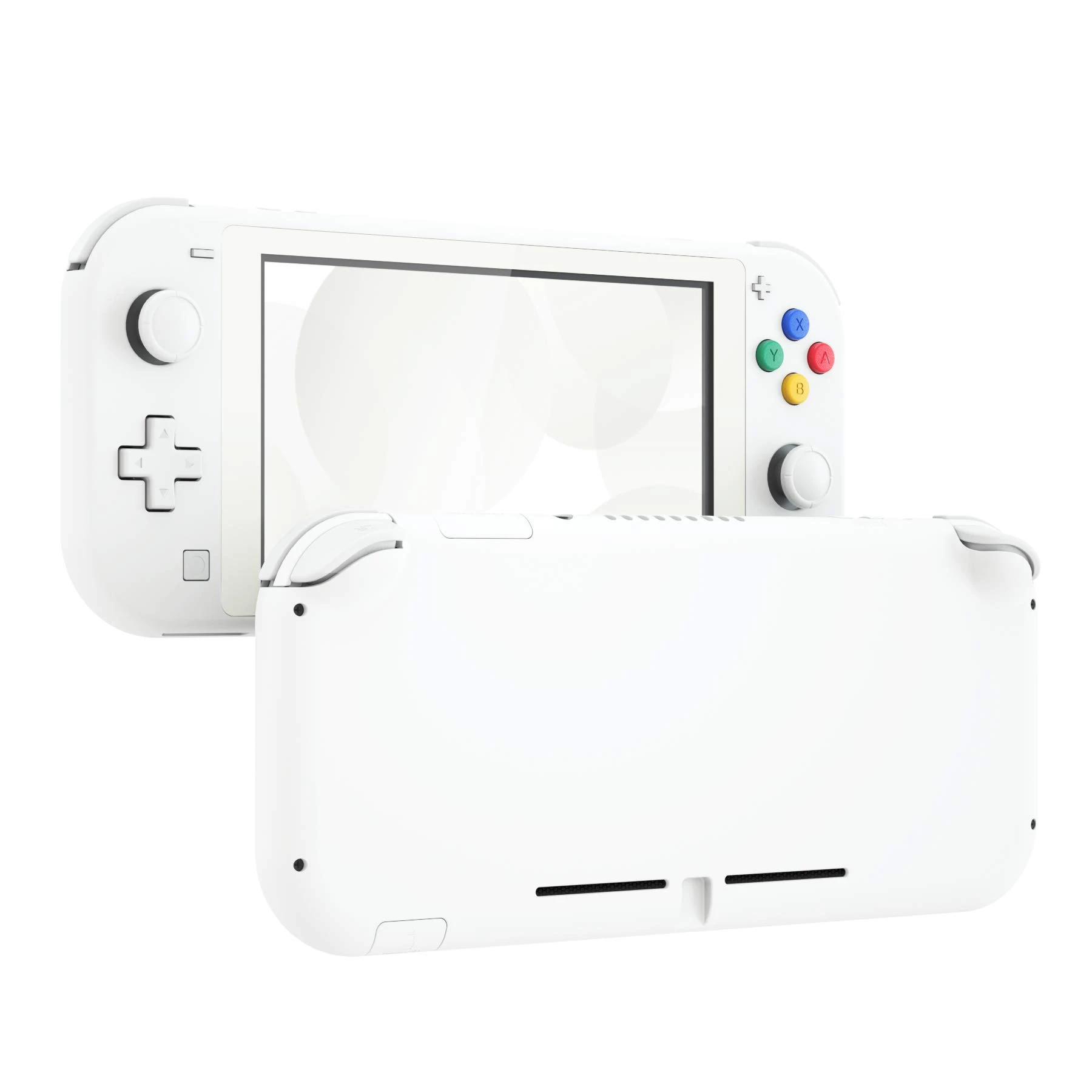 eXtremeRate White DIY Replacement Shell for Nintendo Switch Lite, NSL Handheld Controller Housing with Screen Protector, Custom Case Cover for Nintendo Switch Lite [Console NOT Included]