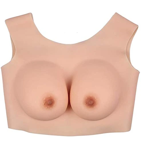 Silicone Breast Forms - Realistic Breast Forms False Boobs - Round Collar Crossdressers Breast Forms Lifelike Fake Breasts - for Crossdressing Crossdresser Transgender Costume(B Cup),A