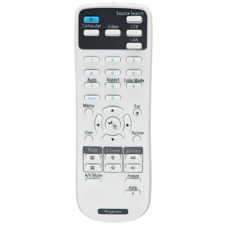 AuKing Projector Remote Control for Epson 1613717 EB-520 EB-525W EB-530 EB-530S EB-535W EB-536Wi EB-570 EB-575W EB-575Wi EB-580 EB-585W EB-585Wi EB-595Wi BrightLink 536Wi 575Wi 585Wi 595Wi H670A H671A - Image 1