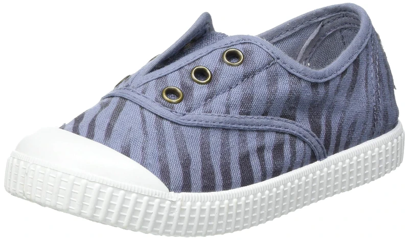 Victoria 1915 Inglesa LONA CEBRA Tintada Sneaker, Azul, 4.5 UK Child
