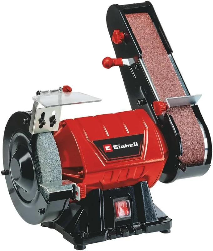 Einhell TC-US 350 Belt and Disc Sander | 350W 2-in-1 Bench Sander: 900 m/min, 50 x 686mm Belt Sander for Wood and 2890 RPM 150mm Grinding Wheel | Electric Dual Sander and Bench Grinder