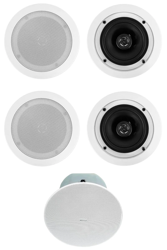 Rockville 2 CC525T White 5.25" Commercial 70v Ceiling Speakers for Restaurant