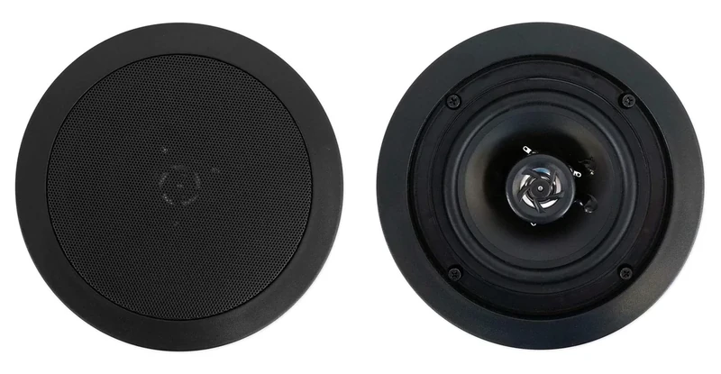 Rockville 2 CC525T Black 5.25" Commercial 70v Ceiling Speakers for Restaurant