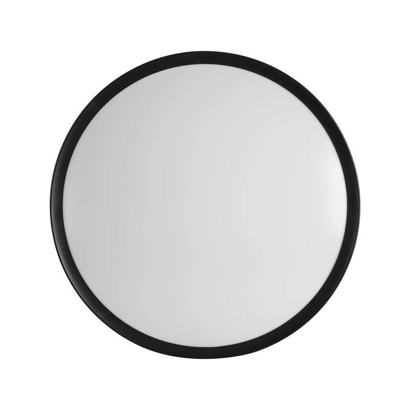 EGLO Musurita LED Ceiling Light, 1-Bulb Ceiling Light, Living Room Lamp, Kitchen Lamp Made of Steel and Plastic, Hallway Lamp Ceiling in Black, White, Diameter 44 cm