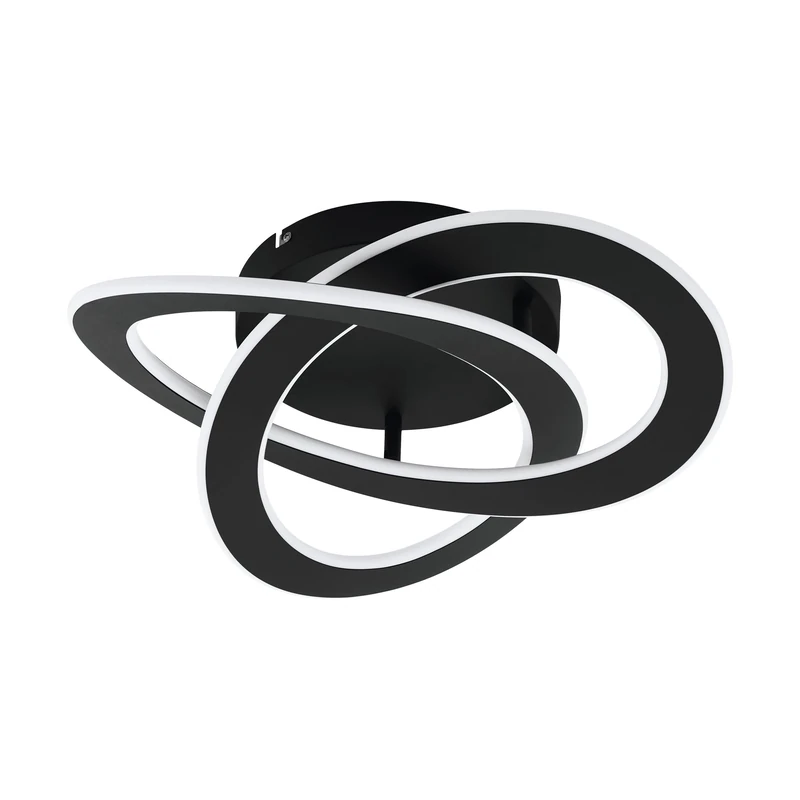 Eglo Ceiling Light, Plastic Aluminium, Black