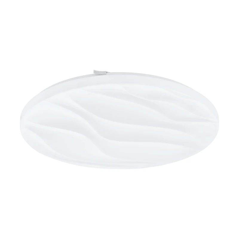 EGLO Benariba LED Ceiling Light, 1 Bulb Wall Lamp, Modern, Ceiling Light Made of Steel and Plastic in White, Living Room Lamp, Warm White, Diameter 44 cm