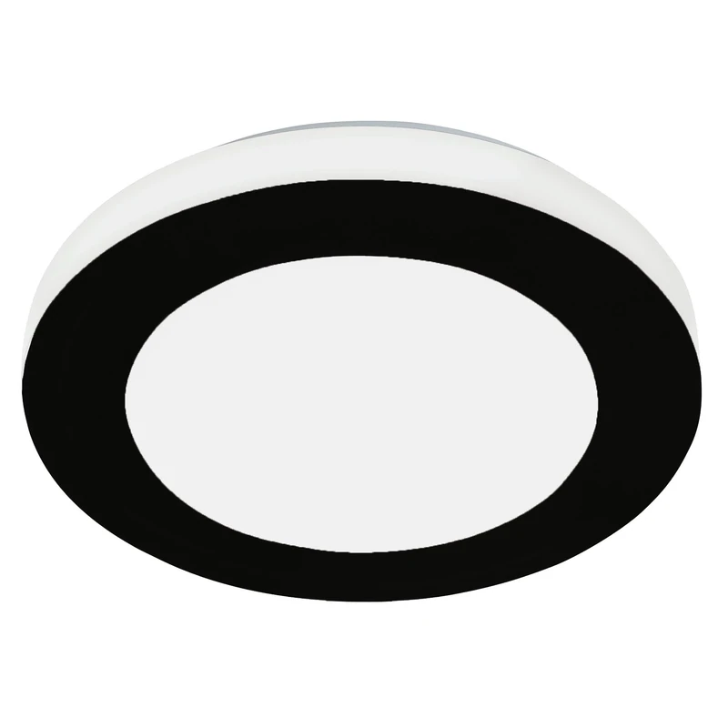 Eglo Ceiling Light, Plastic Alloy Steel, Black, White