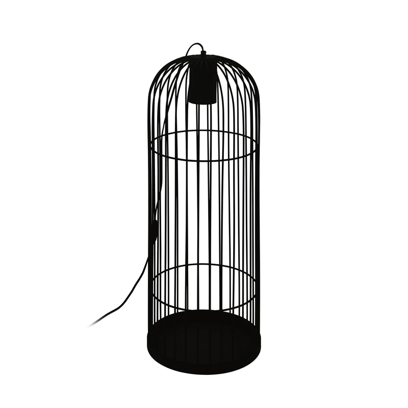 Eglo Floor lamp Latchely, 1 Flame Floor Light Fixture Vintage, Industrial, Retro, Deco lamp, Living Room lamp in Black, lamp with Switch, GU10 Socket