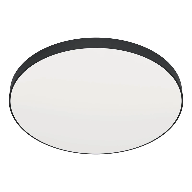 EGLO Access Zubieta-A LED Ceiling Light, 1-Bulb Wall Light, Surface-Mounted Light Made of Steel and Plastic in Black, White, with Remote Control, Colour Temperature Change (Warm, Neutral, Cold),