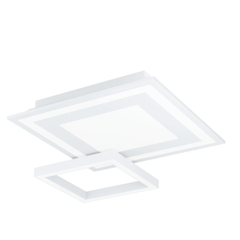 Eglo Connect Savatarila-C LED Ceiling Light 2-Bulb Steel and Plastic in White, Colour Temperature Changing (Warm, Neutral, Cold), RGB Dimmable L x W 45 cm
