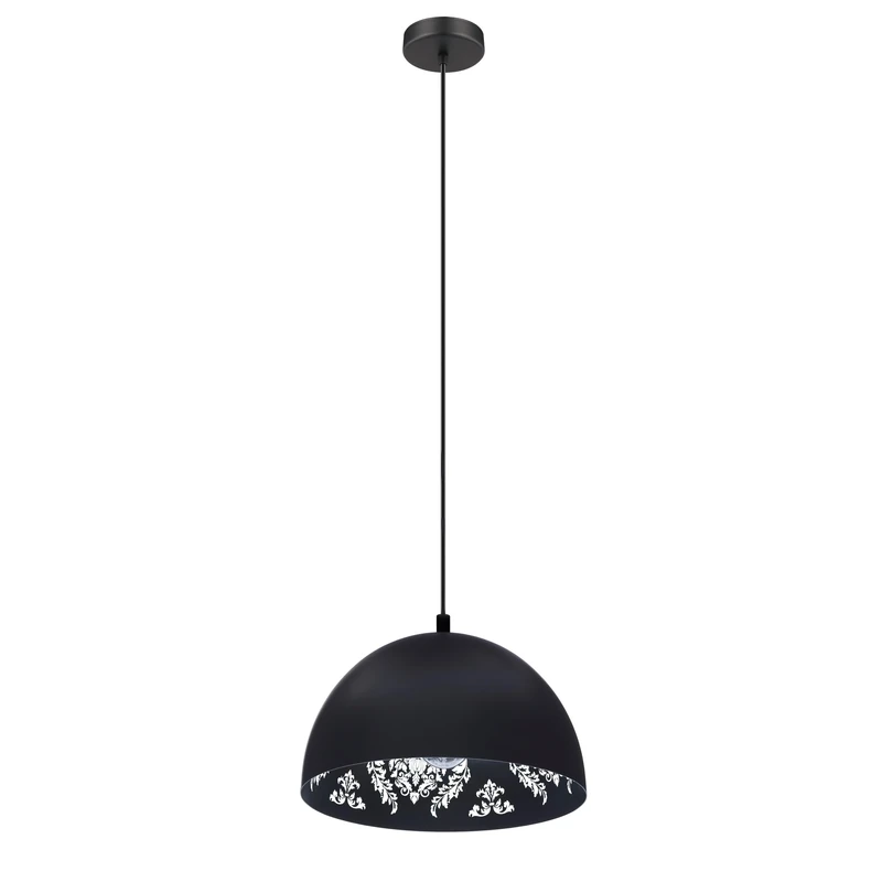 EGLO Congresbury Pendant Light 1 Bulb Vintage Industrial Retro Steel Pendant Light in Black White Dining Table Lamp Living Room Lamp Hanging with E27 Socket
