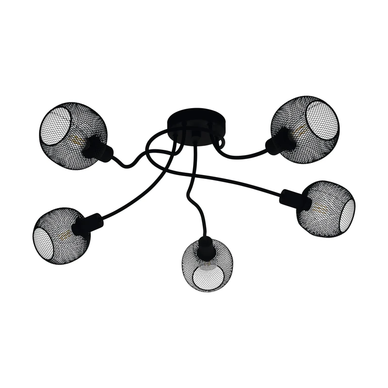 EGLO Ceiling Light, Alloy Steel, Black