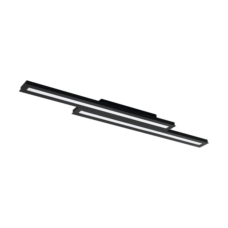 EGLO Connect Saliteras-C LED Ceiling Light 2-Bulb Steel and Plastic in Black, White, Colour Temperature Changing (Warm, Neutral, Cold), RGB Dimmable Length 116 cm - Image 1