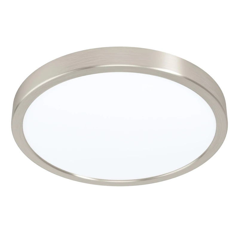 EGLO Fueva 5 LED Ceiling Light, Diameter 28.5 cm, 1 Bulb Surface-Mounted Light, Modern Steel and Plastic Surface, Ceiling Light in Nickel Matt, White, LED Surface-Mounted Lamp, Neutral White