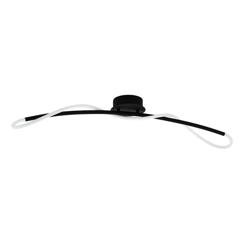 EGLO Ceiling Light, Alloy Steel, Black
