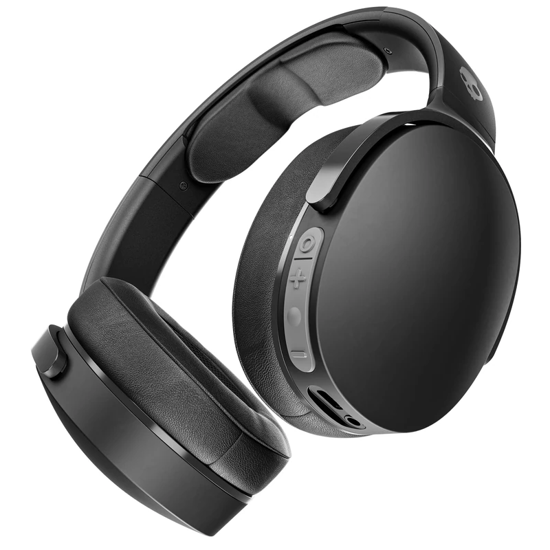 Skullcandy Hesh Evo Wireless Over-Ear Bluetooth Headphones, Noise Isolating, Up to 36 Hours Battery, Foldable Lightweight Design, Microphone for iPhone Android - True Black