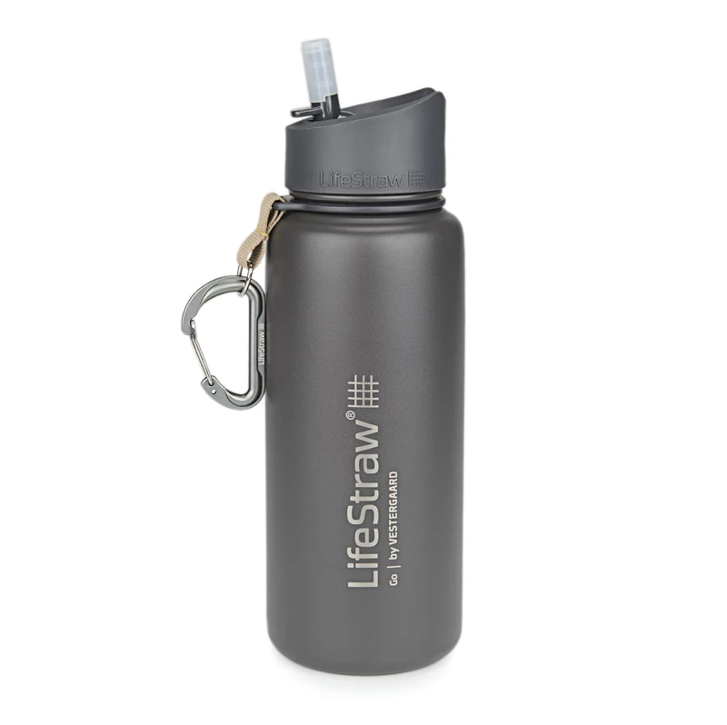 LifeStraw Go 2-Stage Filter Bottle Unisex-Adult, Gray, 710 ml - Image 1