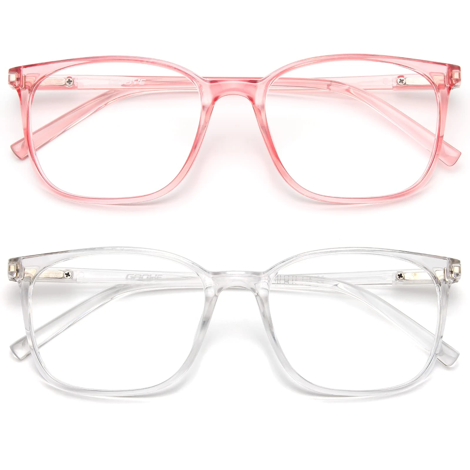 Gaoye Blue Light Blocking Glasses Women/Men, Computer Gaming Fake Eyeglasses Anti UV Ray-Spring Hinge