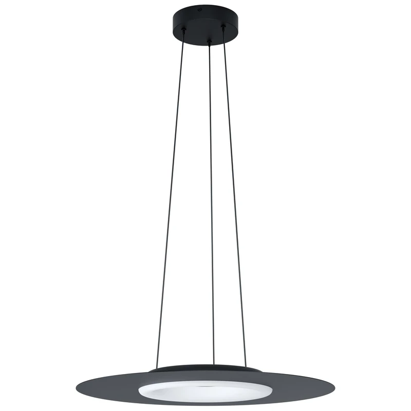 EGLO Connect LED Pendant Light Compo Rosso-C 1-Bulb Pendant Light Made of Steel and Plastic in Black, White, Colour Temperature Change (Warm, Neutral, Cold), RGB, Dimmable, Diameter 58 cm