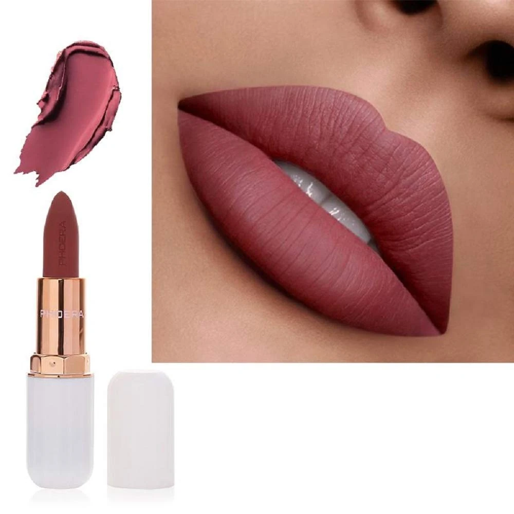 AQUAPURITY PHOERA ABSOLUTE VELVET MATTE LIPSTICK LONG LASTING WATERPROOF PIGMENT MAKEUP UK (105 Fascinate)