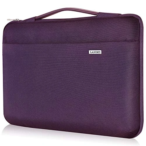 LANDICI Laptop Case Sleeve 15.6 Inch with Handle for Women Ladies, 360°Protective Waterproof Computer Cover Bag Compatible with MacBook Pro 15/16, 15”-16” Dell HP ASUS Acer Lenovo Laptop-Purple