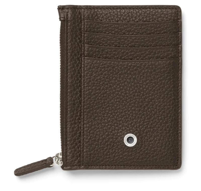 Graf von Faber-Castell, Dark Brown, Dunkelbraun, Credit Card Holder with Zip