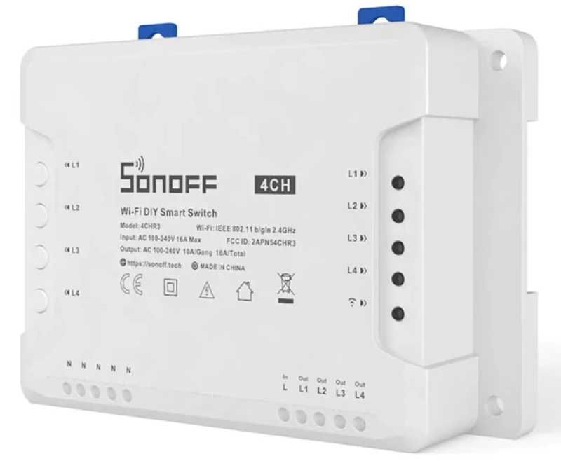 Sonoff 4CH R3 Smart Switch Wifi Wireless Switch Remote Control (Compatible with Google Alexa) + 9 in 1 Precision Screwdriver Kit